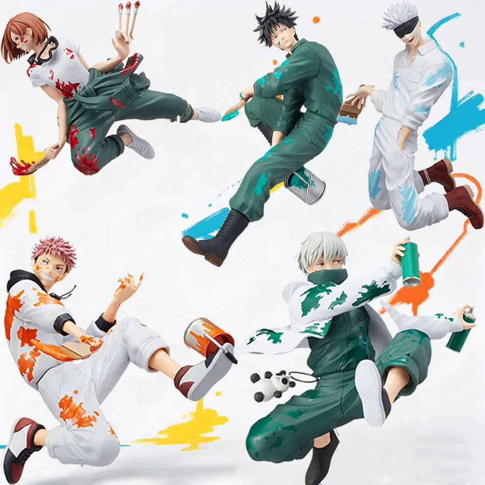 New Graffiti Battle Jujutsu Kaisen Anime Figure Fushiguro Megumi Kugisaki Nobara PVC Action Figures Model Toys