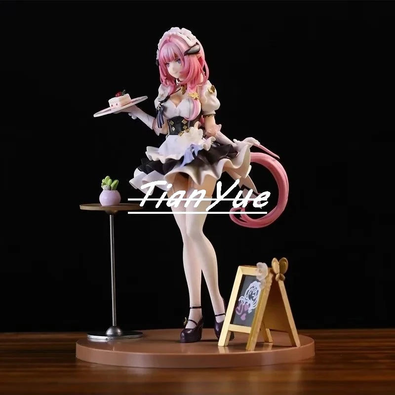 Anime Honkai Impact 3 Elysia Sweet Pink Cake maid beautiful girl PVC Action Figure Model Toys 24cm