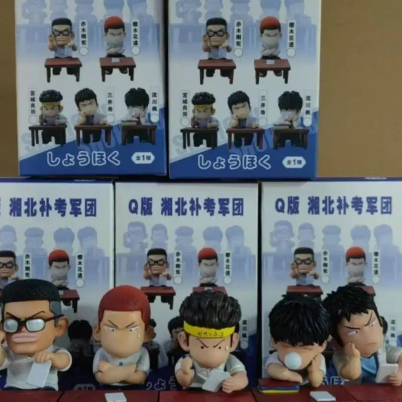 5 Pack Set Anime Slam Dunk Exam Action Figure Q Version Resit Model Desktop Car Ornaments Toy Collectible Boys Birthday Gifts
