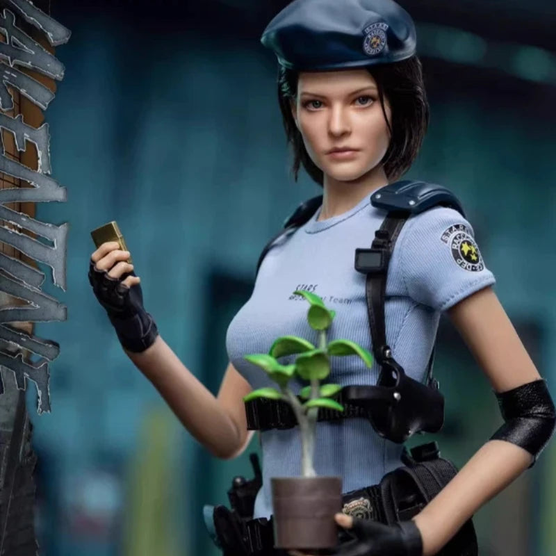 Police Forces Jill Action Figure Resident Scale Special Blue Uniform Complete Set Collectible Model  Adult Collectors Gift