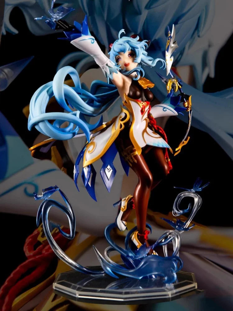 28 см Genshin Impact Game Figure Ganyu Action Figure Peripheral Statue Beauty Grill Collectionmodel Doll Decor Decor Surprise Gifts