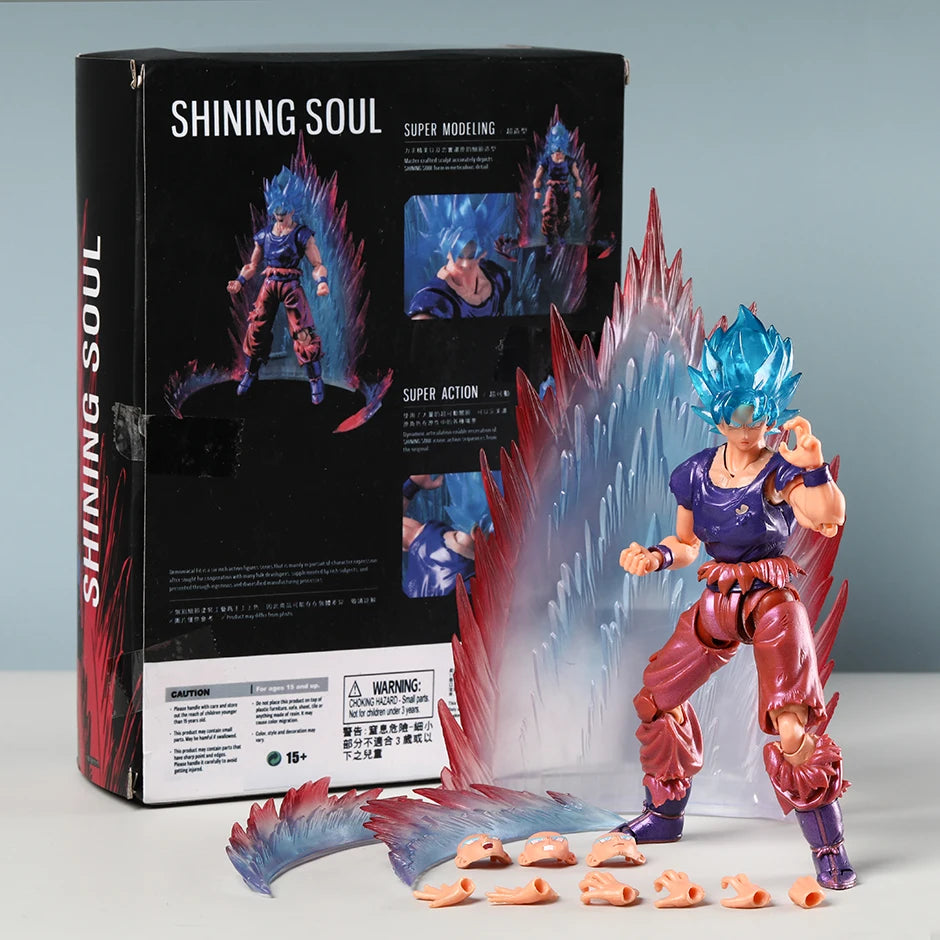 DragonBall Shining Soul Blau Goku Kaio Ken Sammlung Actionfigur PVC Modell Figurals