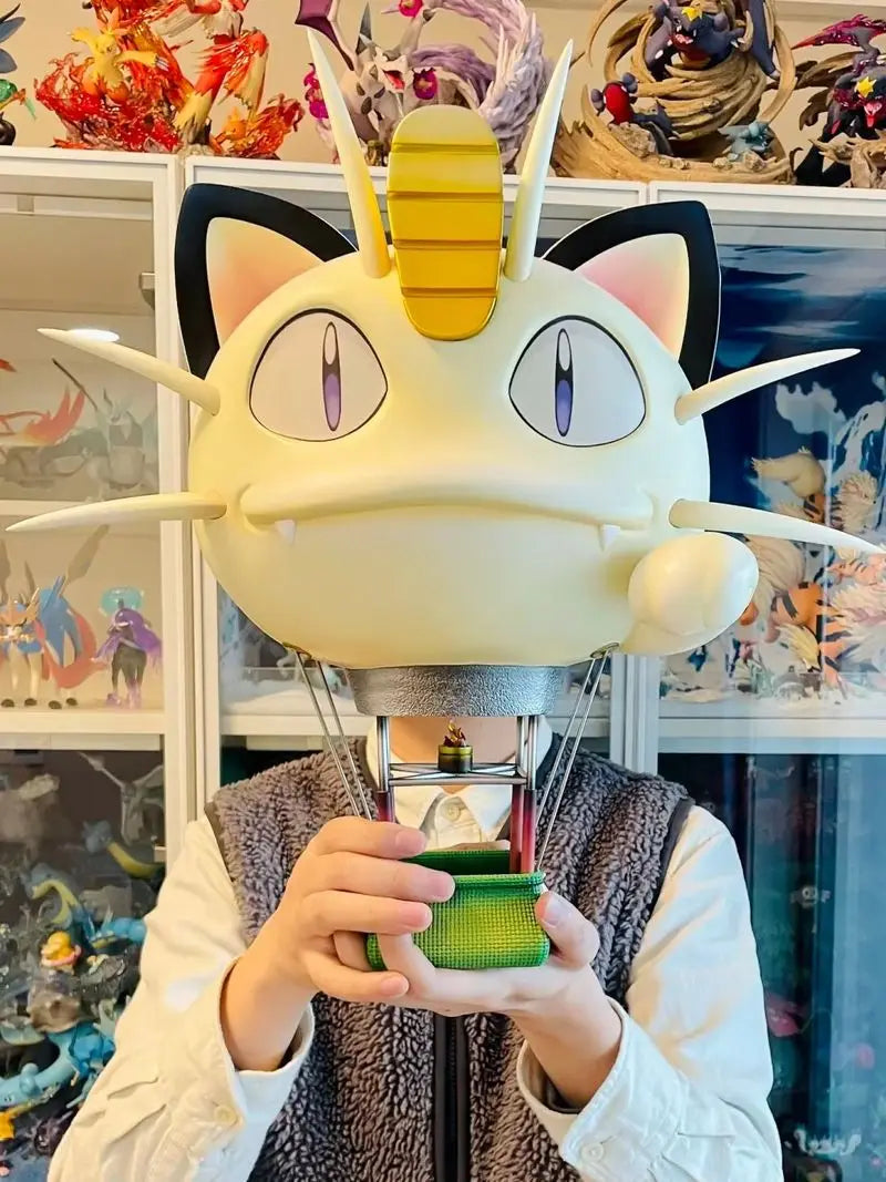 40cm Rocket Team Anime Figure Meowth Hot Air Balloon Figures Wobbuffet Figures Pvc Statue Collection Model Custom Gifts Toys