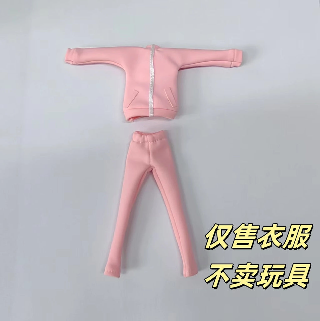 New Stock 1/12 Scale Female Soldier Boki Lonely Rock Clothes Pink Skirt Pants Set For 6in Figma Action Figure Toy