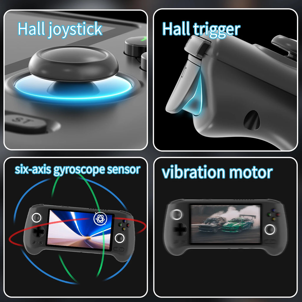 ANBERNIC RG556 Retro Handheld Game Console 5.48-inch Touch AMOLED Screen Unisoc T820 Android 13 OS 8GB LPDDR4X Video Game Player