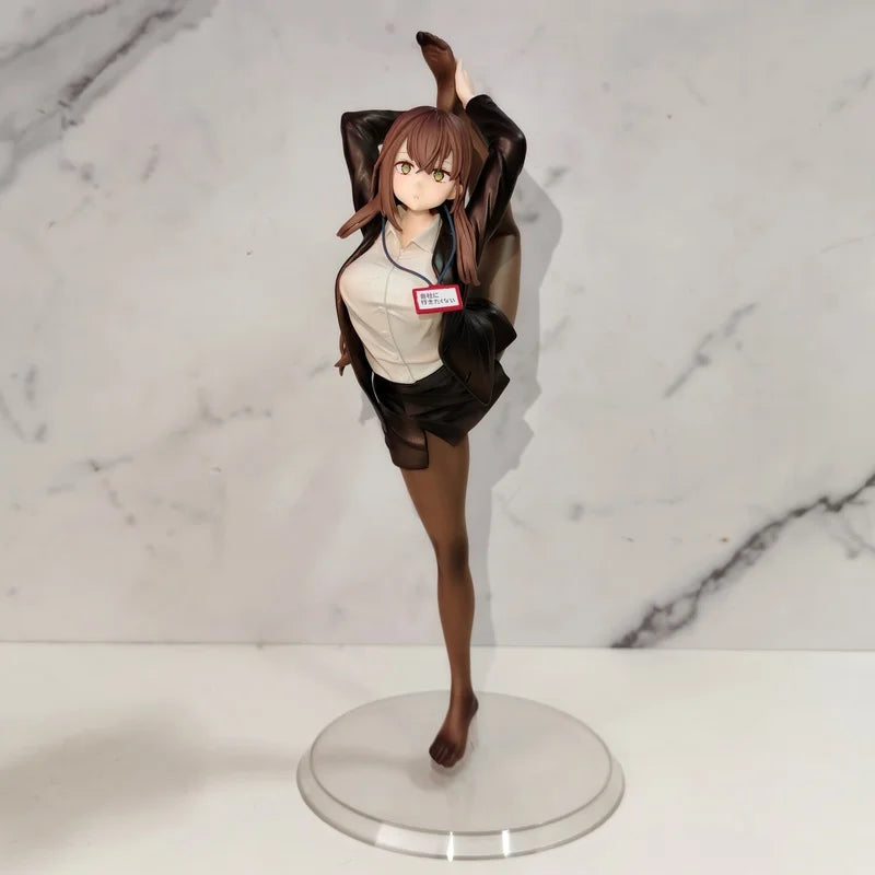 Anime-Style Office Lady Figurine Soft Collectible Beautiful Girl Model For Fans Of Anime Merchandise Hand-Painted Action Figure