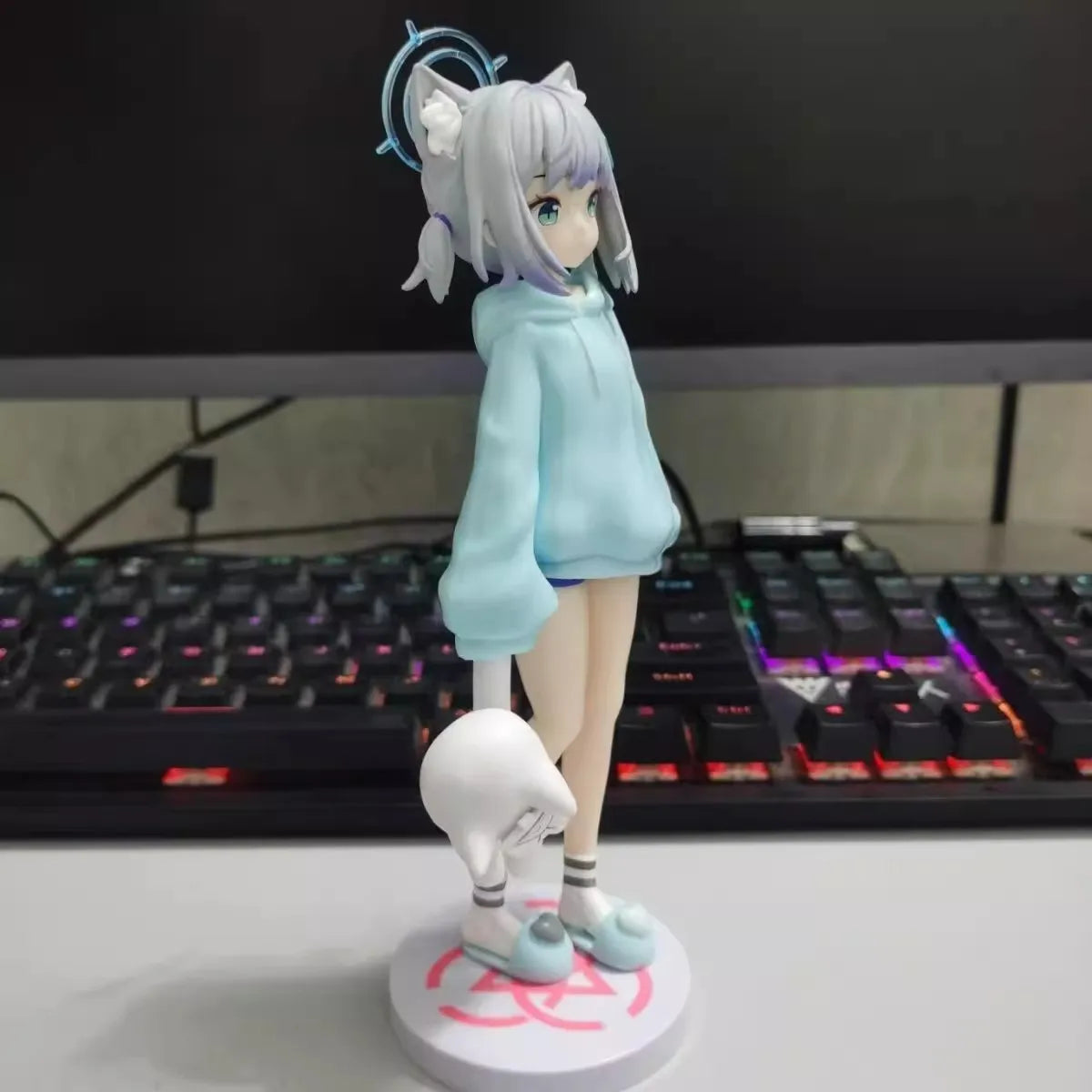 Blue Archive Shiroko Sunaookami Pajama Version 20cm Standing Pose Anime Figure Statue Desktop Decoration Gift