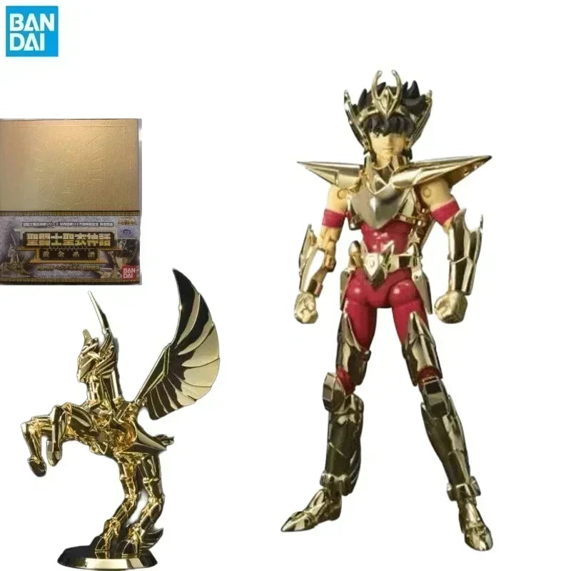 Auf Lager: Bandai Original Saint Seiya EX Saint Cloth Myth Final Pegasus 24K vergoldete Actionfigur – Spielzeug, Geschenk für Kinder