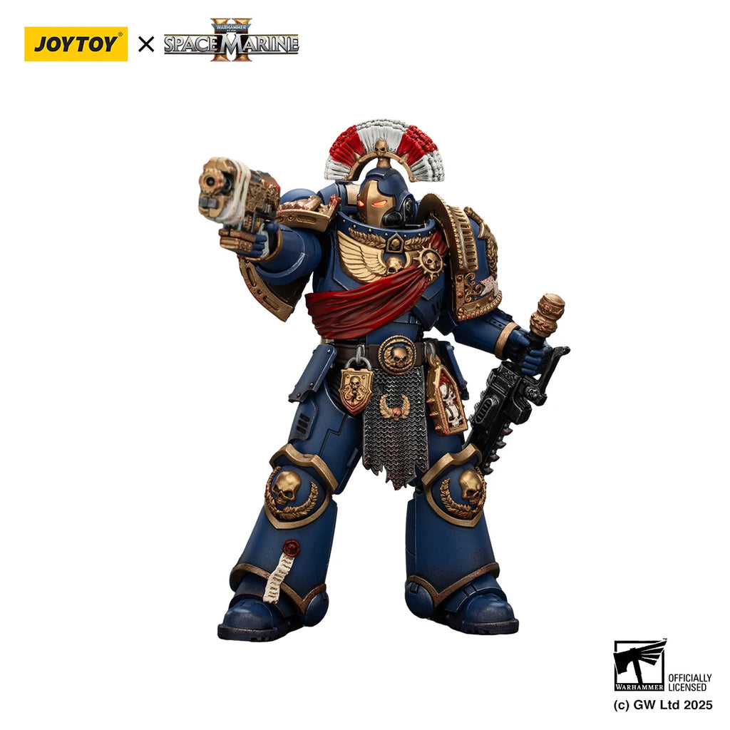 JOYTOY Warhammer 40K 1/18 Action Figure Ultramarines Relic Secundus Armour with Artificer bolt Anime figures Toys