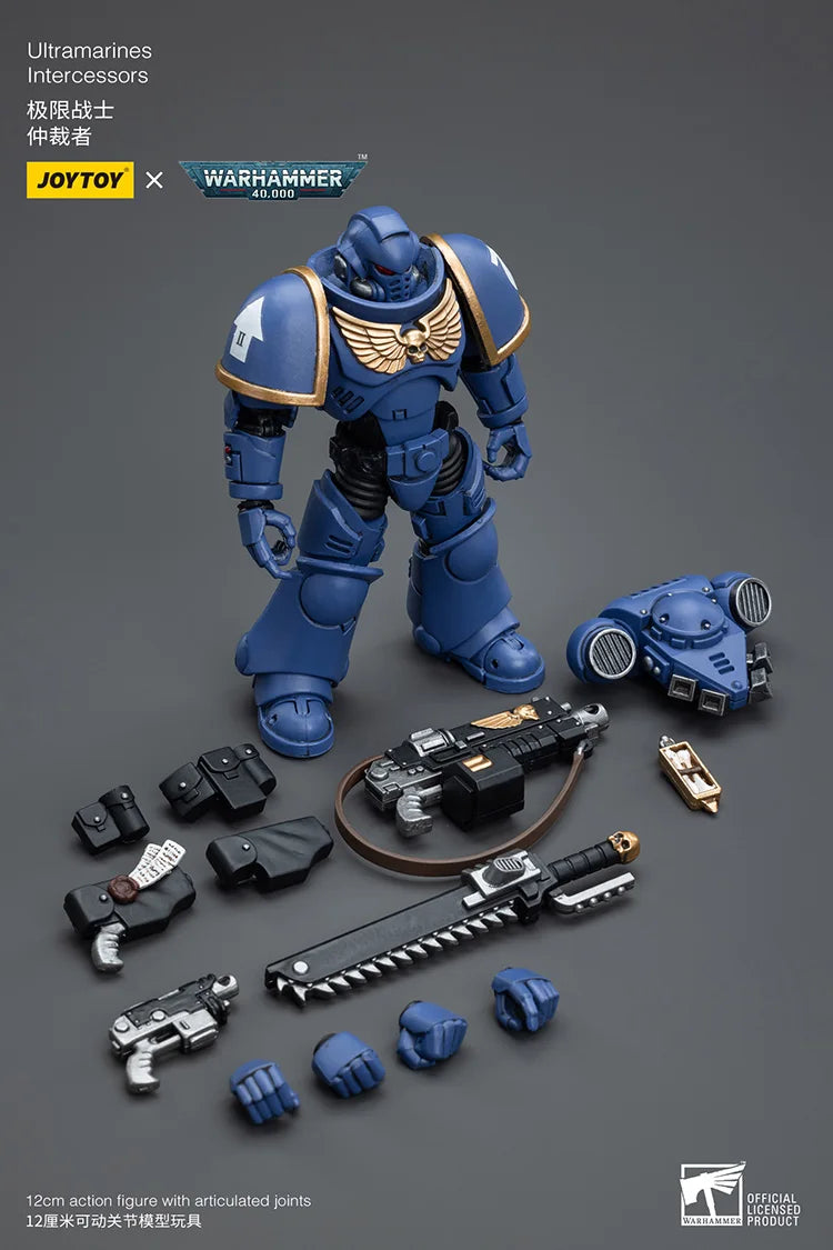 JOYTOY Warhammer 40K Ultramarines Intercessors Екшън фигурки Колекция Кукла Декорация Подарък Оригинален модел Колекция играчки