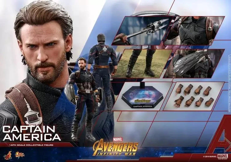 Hot Toys Captain America Steve Rogers Action Figure 1/6 Avengers Anime Figure MMS480 Statue Deluxe Edition Model Collection Toy