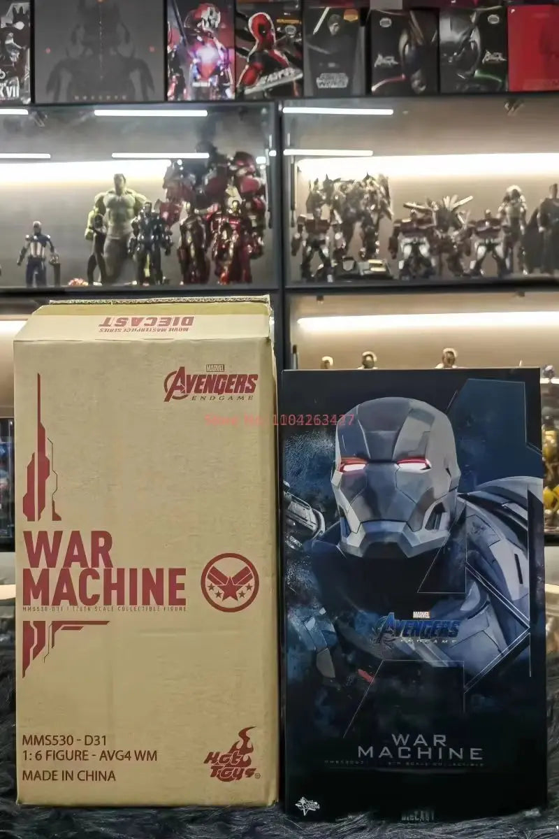 Original Hot Toys War Machine Actin Figures 1/6 The Avengers War Machine Rhodes Figurine Ht MMS530 Alloy Diecast Collection Toys