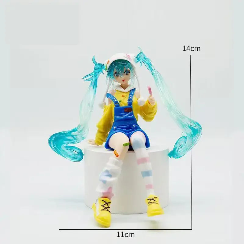 14cmIn Stock hot sales Noodle Stopper Hatsune Miku -Lollipop Ver.- PVC 14CM Anime Action Figures Model Collection Toy
