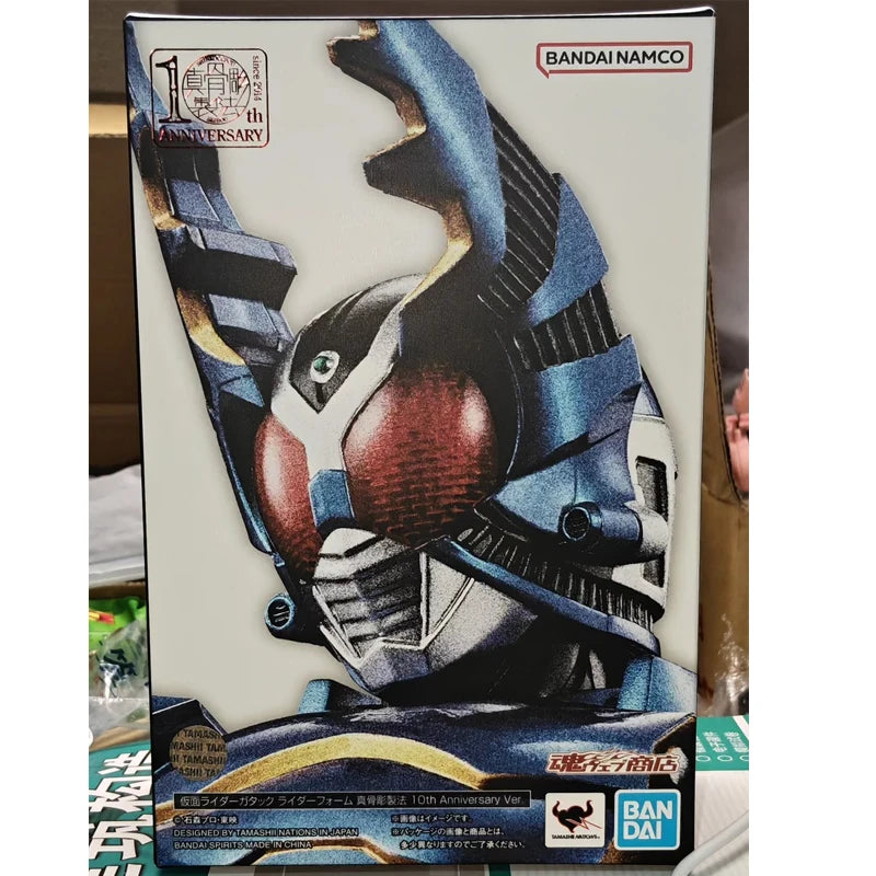 Fast Shipping Bandai Anime SHF MASKED RIDER GATACK RIDER FORM SHINKOCCHOU SEIHOU 10th Anniversary Original Model Toys Figure Kid