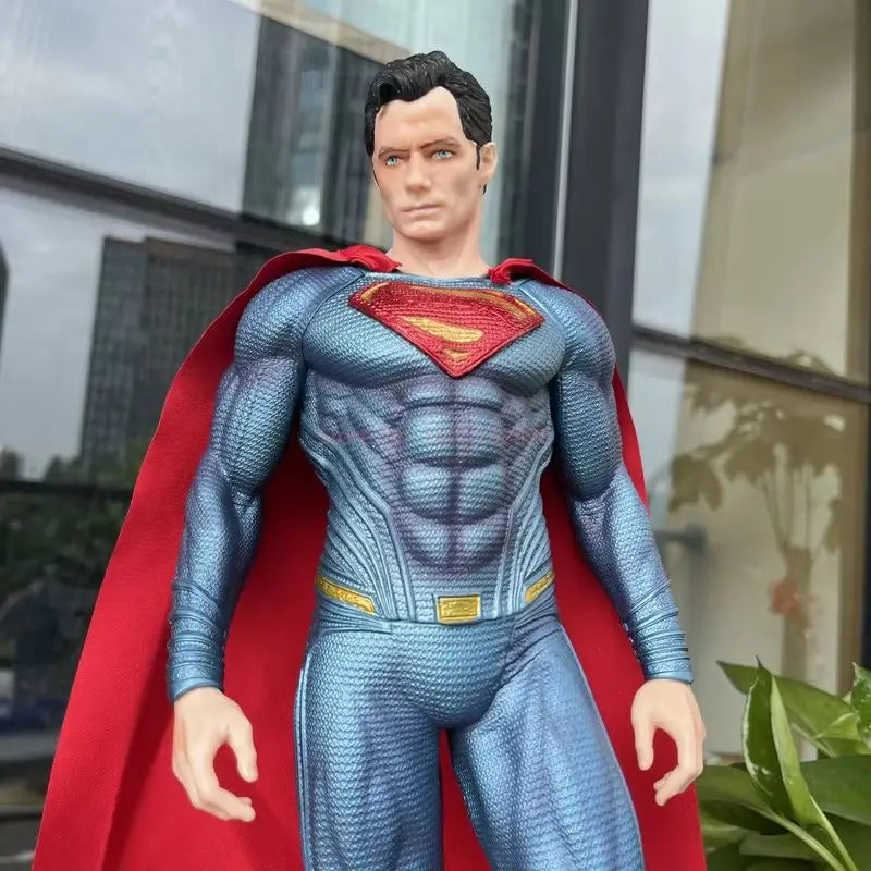 50 cm Superman Anime Figur Superman Dawn Of Justice Actionfigur PVC 2 Köpfe 2 Hände Statue Ornament Kinderspielzeug Geschenk