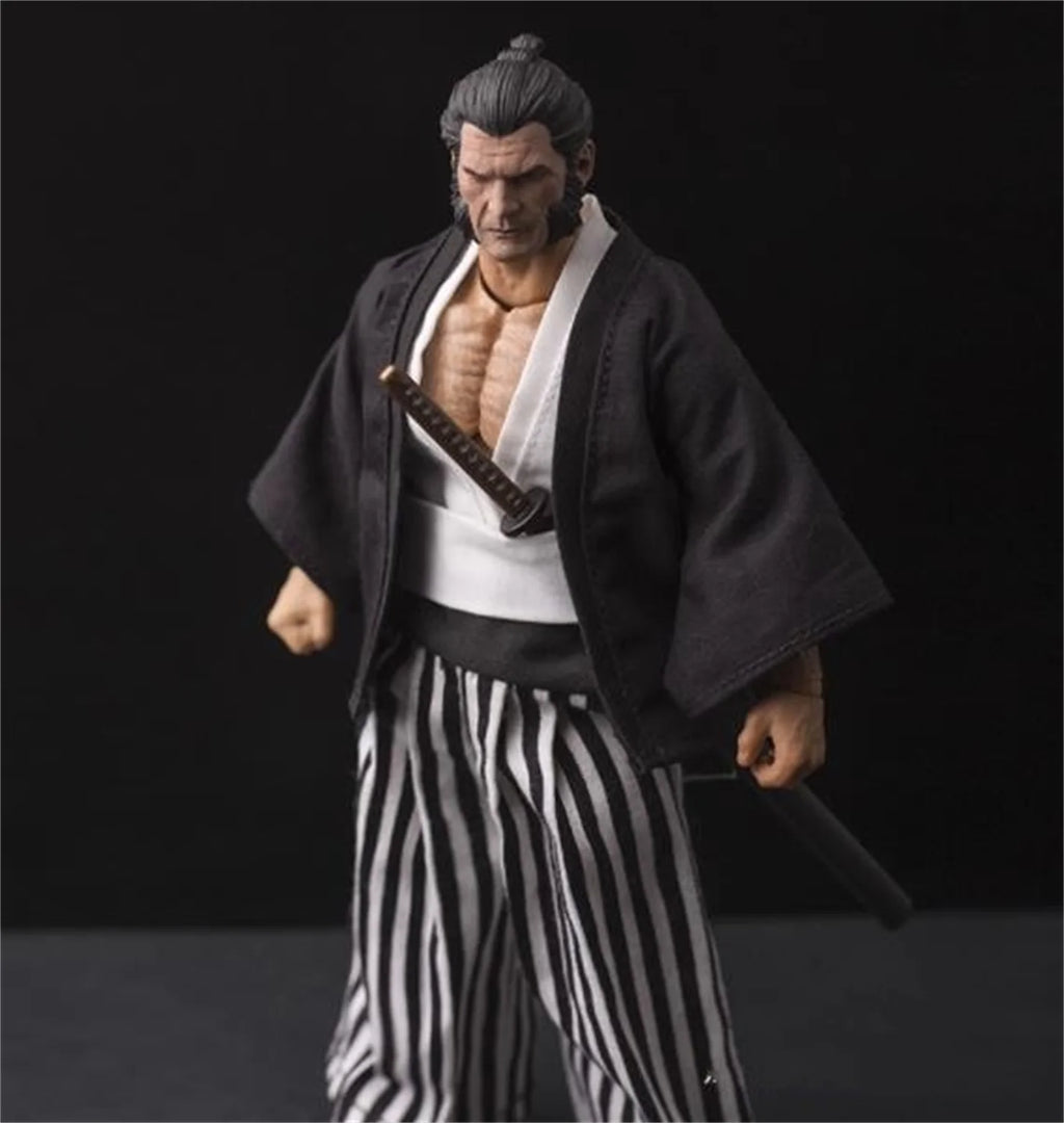 1/12 Scale  warrior Male Soldier Movie  Classic Anime Suit  Samurai Kimono Suit For For 6 Inch Action FIgure Model Toys
