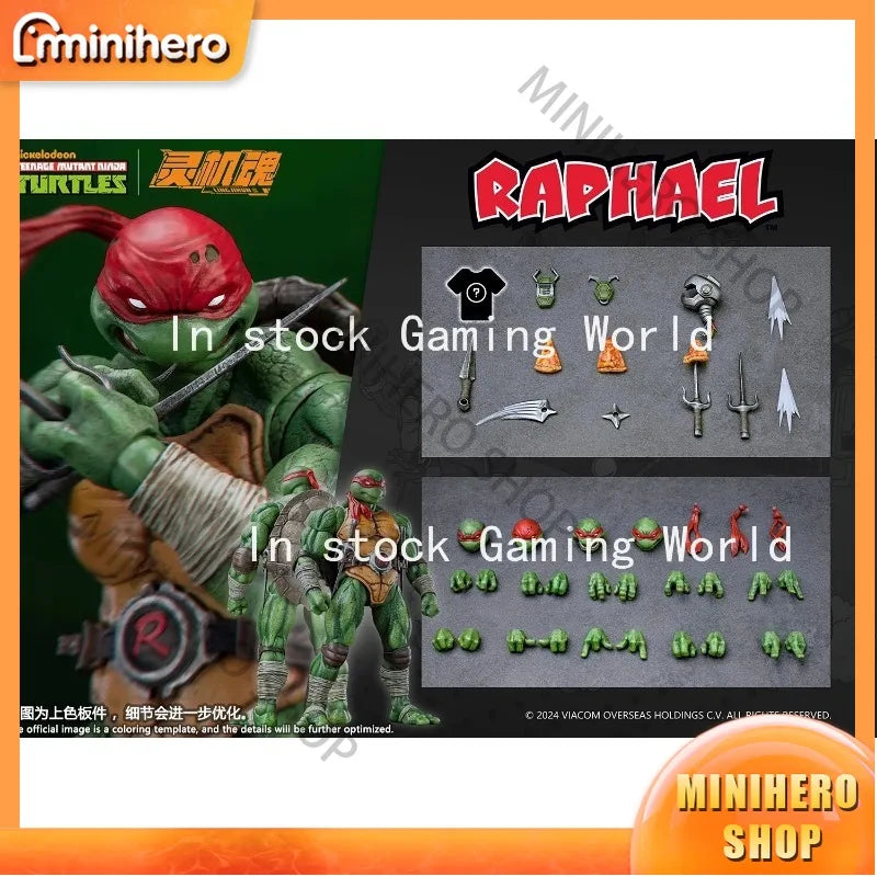 In Stock Teenage Mutant Ninja Turtles Raphael & Leonardo 1/12 Scale Action Figure Ninja Turtles Collectible Toy