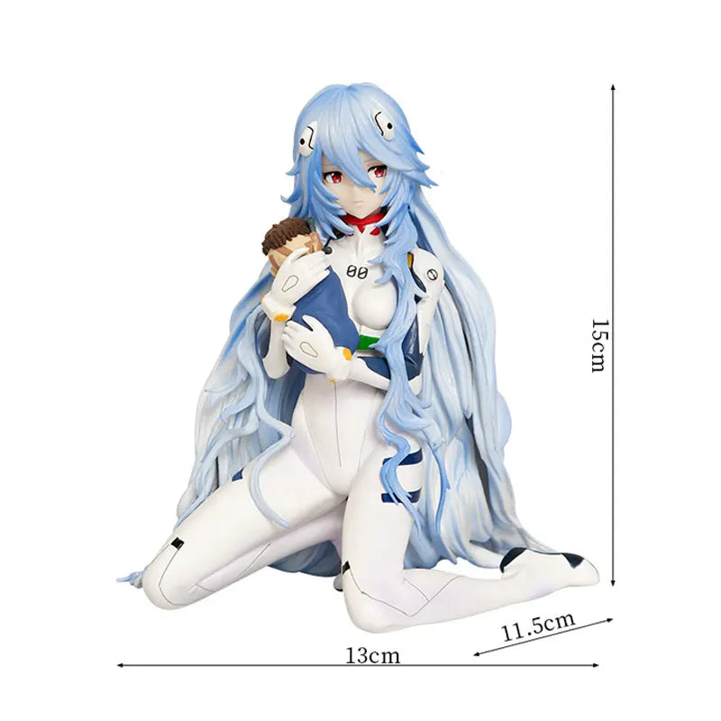 15 см аниме фигурка Genesis Evangelion екшън фигурка Ayanami Rei PVC модел Kawaii статуя настолен орнамент колекция играчки подаръци