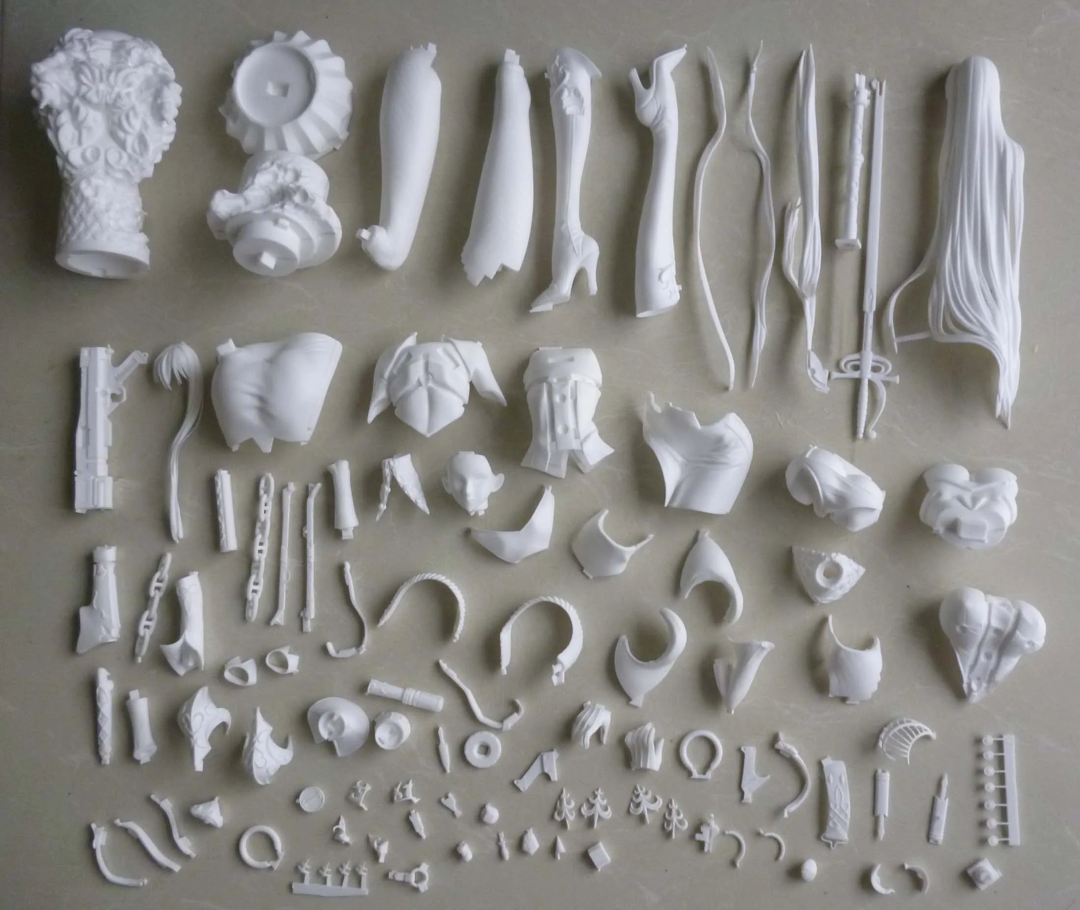 45CM 1/4 Anime Selvaria Bles Kit kawaii Resin GK DIY White Assembly GK Model Statue Toys doll Collection Gifts