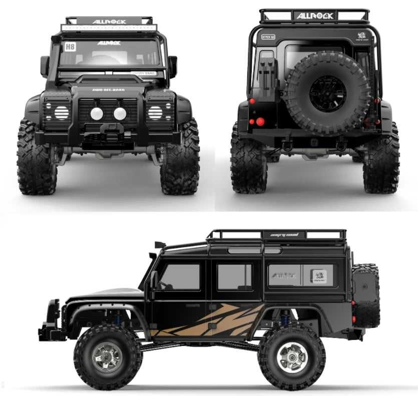 2025 MJX Hyper Go H8H Upgraded H8H+ 1/8 Scale ALLROCK Defender 4WD Brushless Climbing RC Cars Off Road Rock Crawler 4x4 Drive
