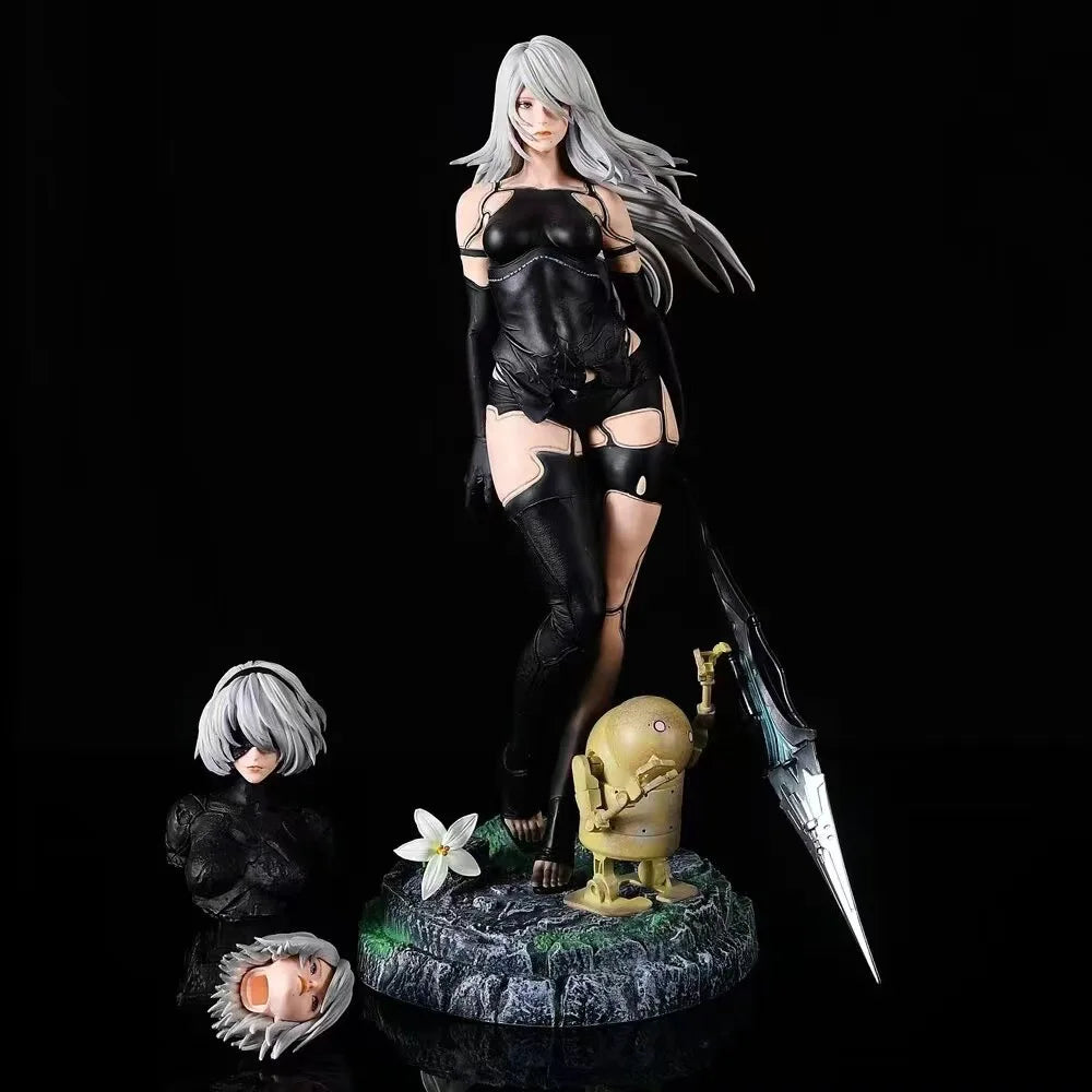 In Stock 48cm Gk 2a 2b Pod 042 Yorha No. 2 Type B Three Heads Anime Figures Pvc Action Figure Toy Game Collectible Model Doll