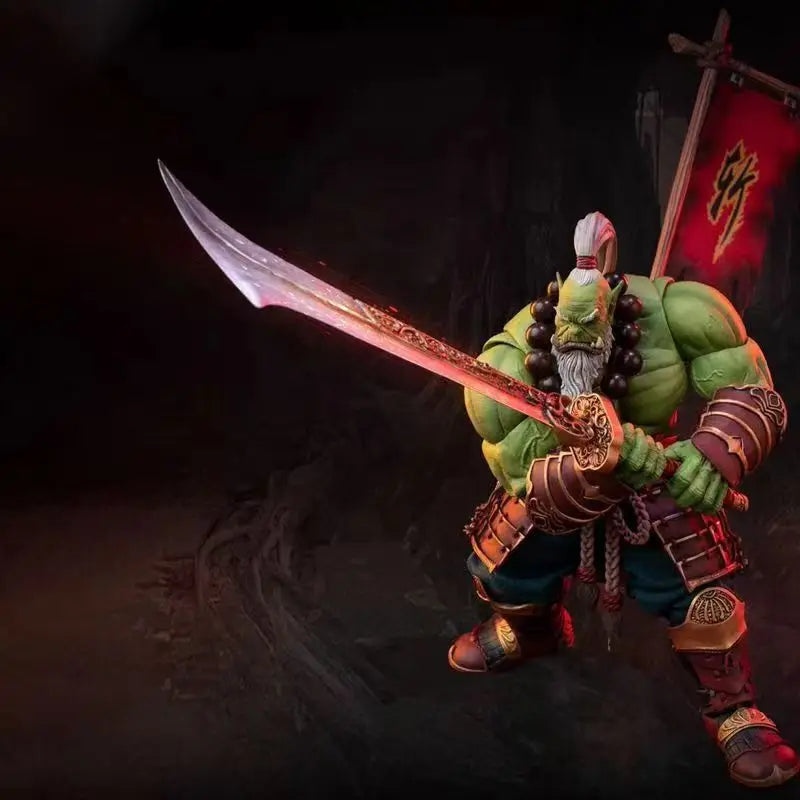 World of Warcraft Tribal Guard Orc Action Figure 1/10 Scale Collectible Hand-Made Movable Model Ornaments for Gamers And Fans