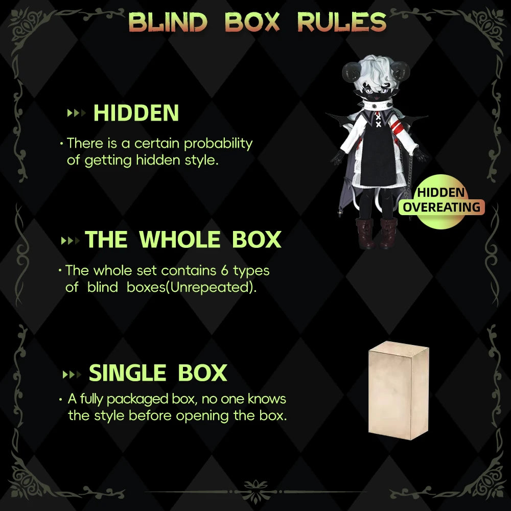 In Stock Genuine Devil'S Horns Blind Box 1/8 Movable Doll Ornament Creative Trendy Toy Exquisite Doll Boys Girls Gifts