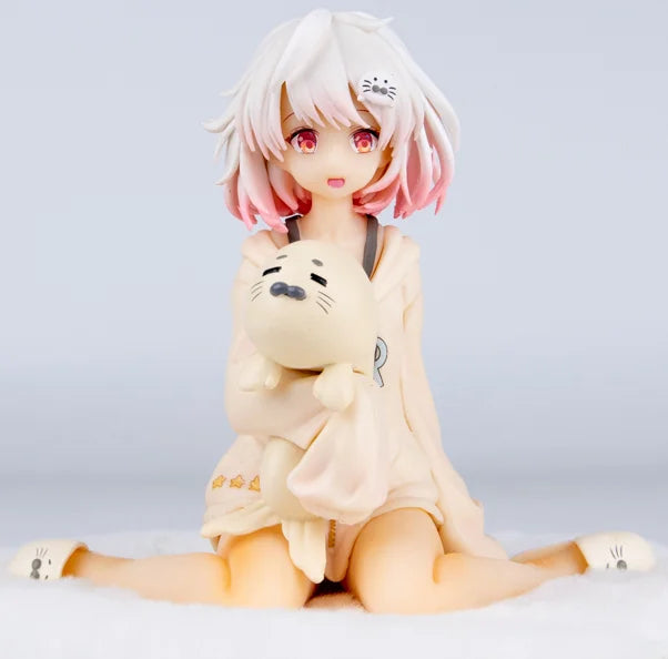13CM Anime virtual anchor Figure Haruka Kneeling Animation Model Toy Gift Collection Decoration Ornaments PVC