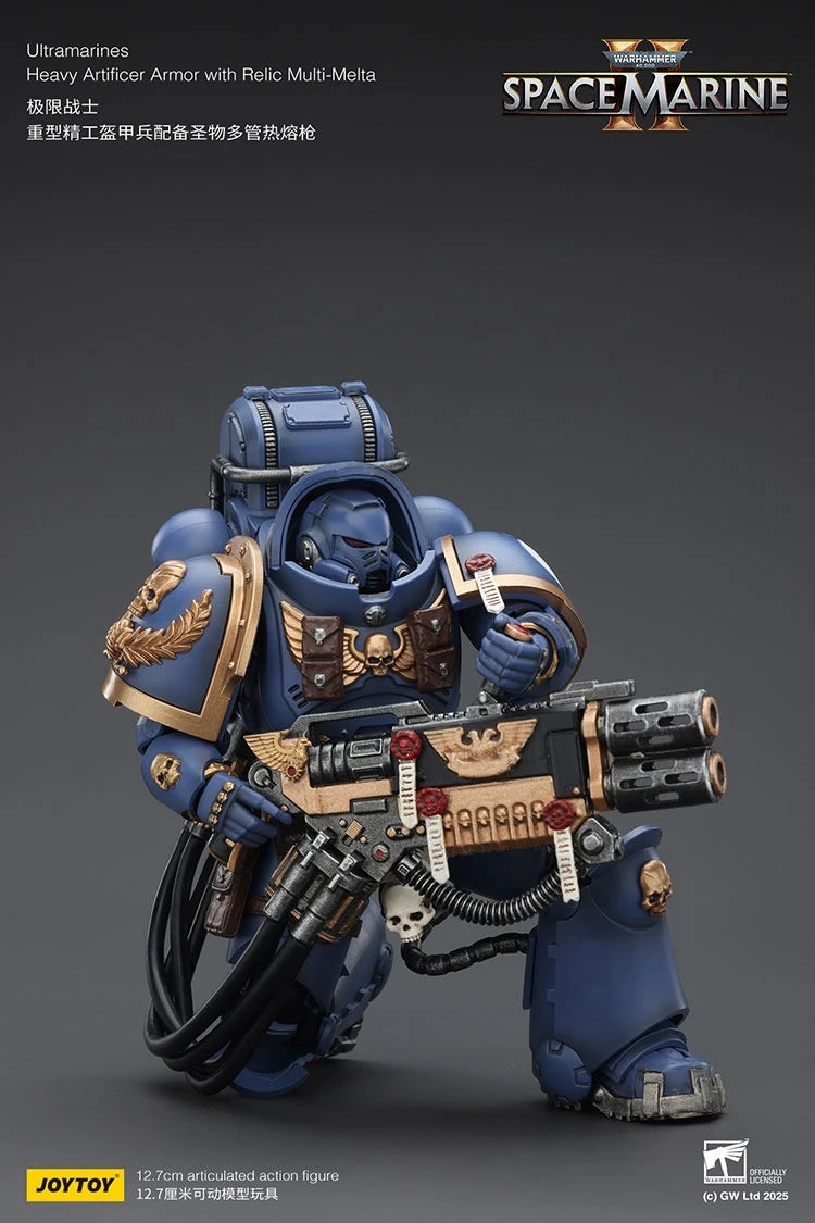 JOYTOY Warhammer 40000/40k Ultramarines Heavy Artificer Armor with Relic Multi-Melta Action Figure Doll Decoration Gift Model