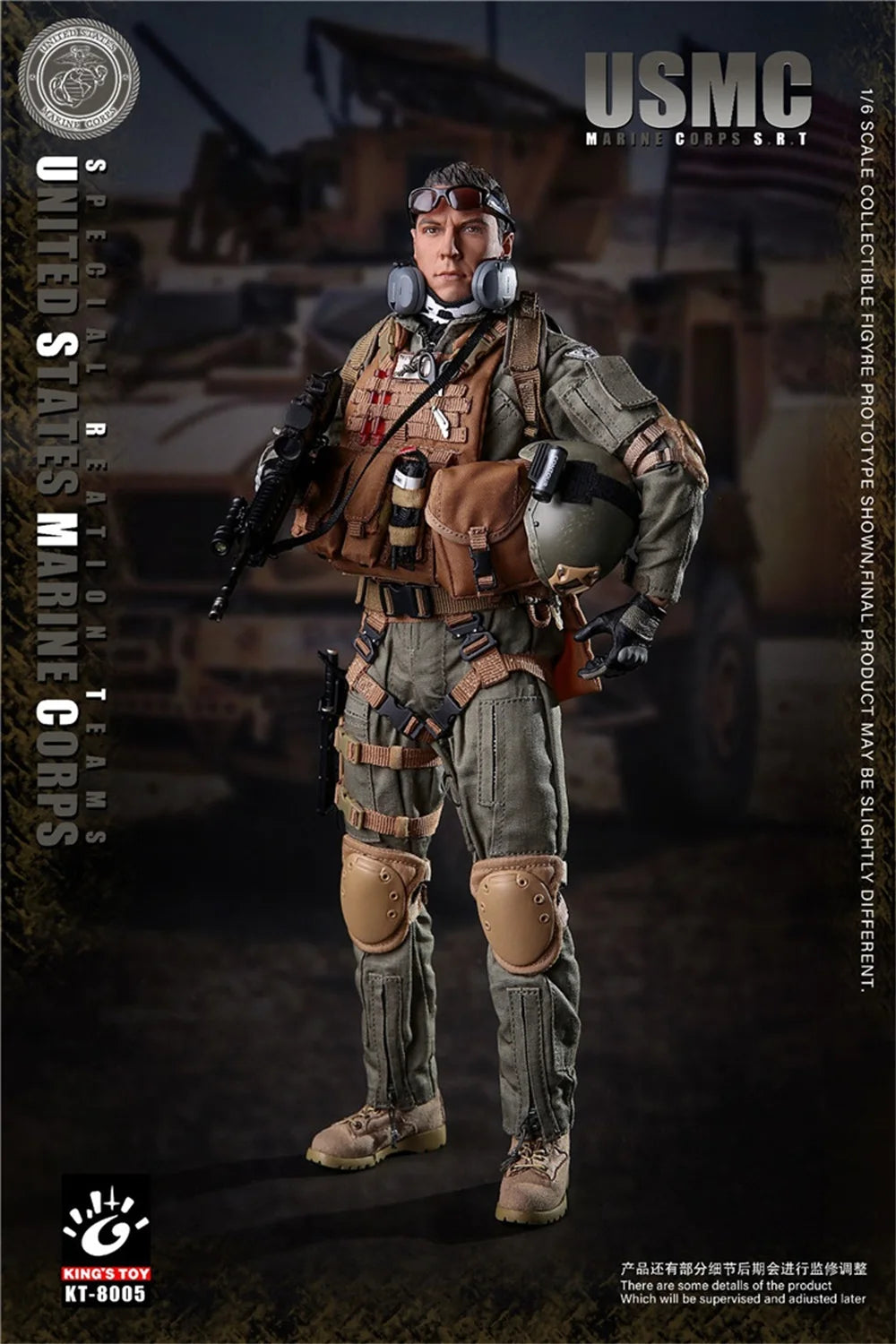 1/6 KING'S TOY KT-8005 USMC SRT Soldier Doll Operation Unit Full Set Moveable Action Figure Full Set Gift For Fans Collect 12"