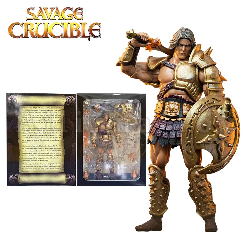 Harbinger Studios 1/12 7inch Action Figure Savage Crucible Wave 2 Jaeger Nashom Krieger Whoman Barbarian Anime Model For Gift