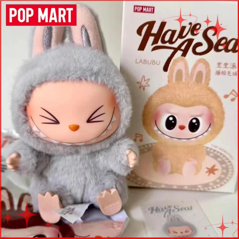 Genuine POP MART Labubu V1 V2 V3 Macarons Have A Seat Big Into Energy Coca Cola Series Vinyl Plush Pendant Blind Box Plush Toys