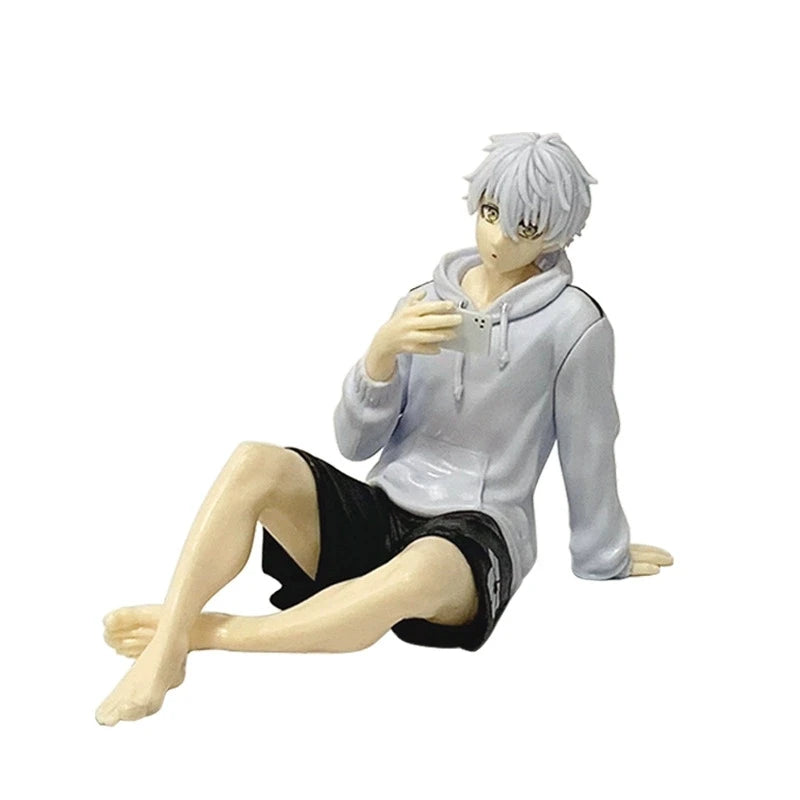 Blue Lock Anime Figure Nagi Seishiro Sitting PVC Collectible Model Action Figurine Kids Doll Toy Gift