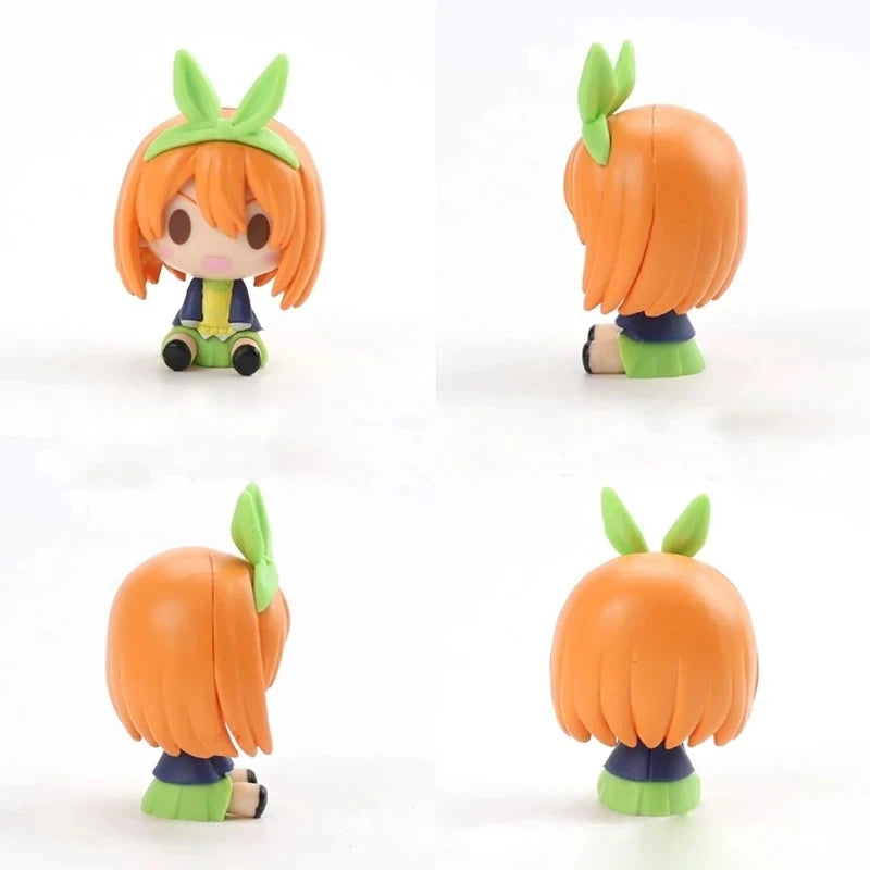 5pcs/Set Q Version Japanese Anime The Quintessential Quintuplets Action Figure PVC Material Model Dolls Toy Collect Ornaments