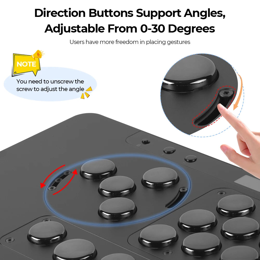 Haute42 Arcade Leverless Controller HautePad X Stickless Fightstick For PC/PS4/PS5 Hitbox Controller Ambient RGB PL/ MX Module