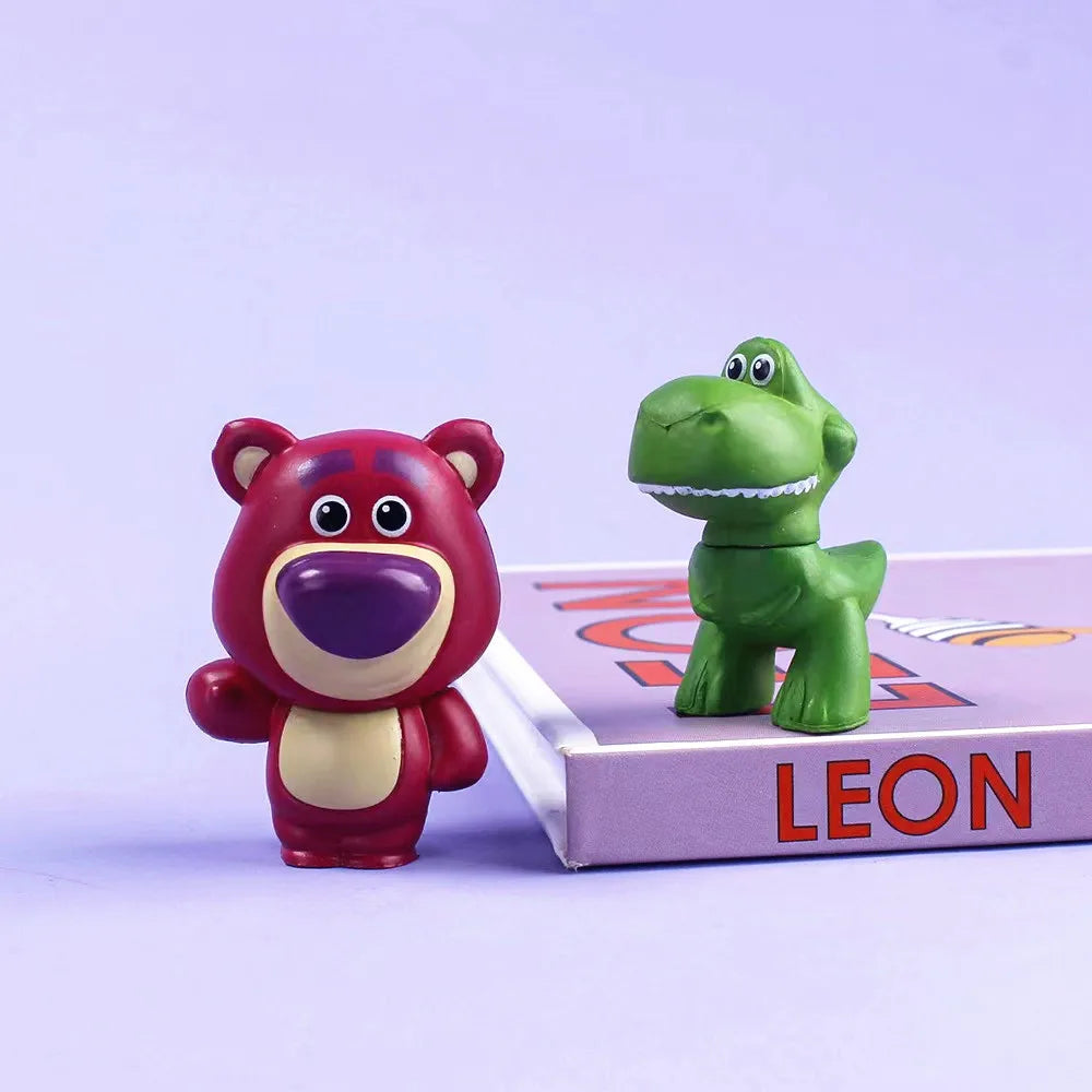 8PCS Anime Figures Toy Story 4 Woody Buzz Lightyear 5cm Q Version Mini Dolls Kids Toys Model for Children Christmas Gift