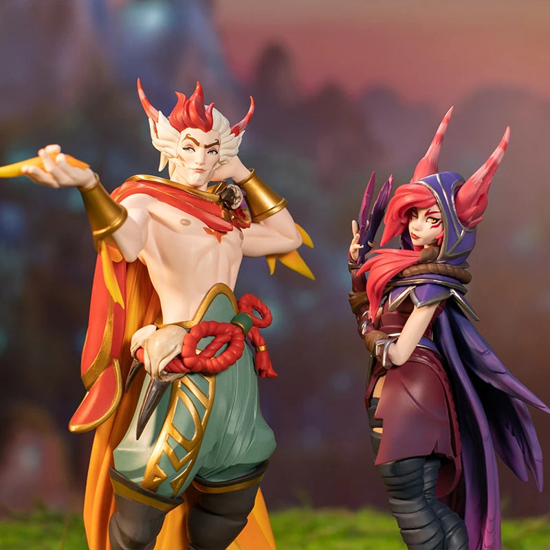 LOL Xayah Rakan Figur Skulptur Sammlerstück Spiel Figur Ornament