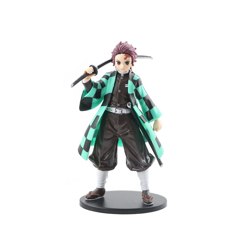 Hot Sale Demon Slayer Anime Figure Cartoon Kimetsu No Yaiba Tanjirou Inosuke Shinobu Miritsu Figurine Mondel Decorative Doll Toy