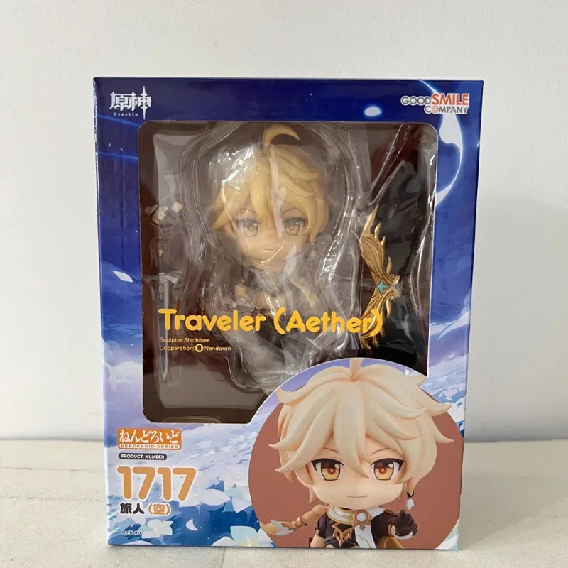 Original Box GSC In Stock Nendoroid Genshin impact Raiden Shogun Zhongli Traveler Anime Action Figure Model Toy Gift for Kids