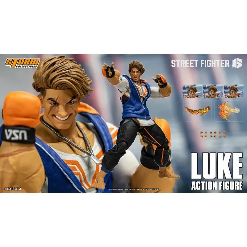 In Stock Storm Collectibles Origianl Street Fighter 4 LUKE Anime full Action Finished pvc Figure Model Toy Gifts for kids