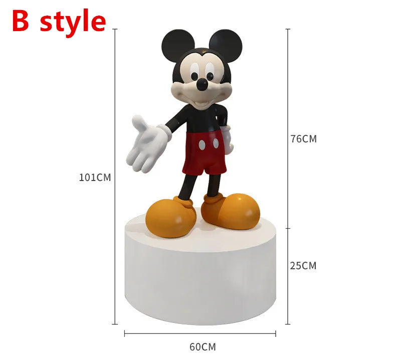 Disney 110cm Big size Posture Mickey Mouse Resin Action Figure Collection model Home decorations Ornaments toys kids best gift
