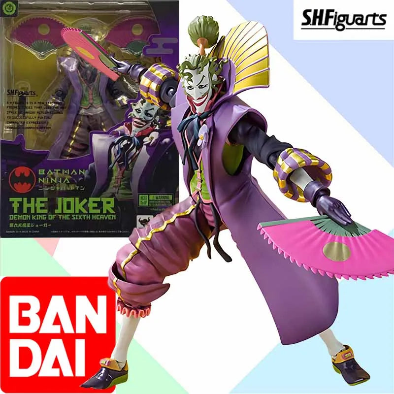 Bandai Original MODEL KIT SHF Ninja Batman THE JOKER& Batman Action Figure Model Toys Gifts For boys Collectible Foam box sends