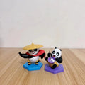 Kungfuse Pandaes4 Action Figures Cartoon Periphery Toys  Q Verison Model Tabletop Ornament
