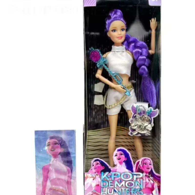 2026Hot Sell With Delicate Texture Anime 30CM K-Pop Demon Hunters Doll Vinyl Toy Rumi Mira Zoey Birthday Surprise Gift For Girls