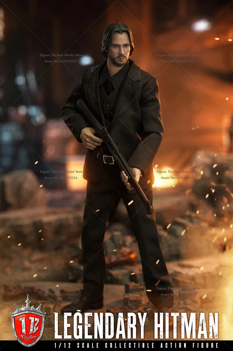 Kingdom KD-9001 1/12 Scale John Wick Tough Guy Soldier Model Movie Action Figure Simulation Delicate 6" Full Set Fans Toys