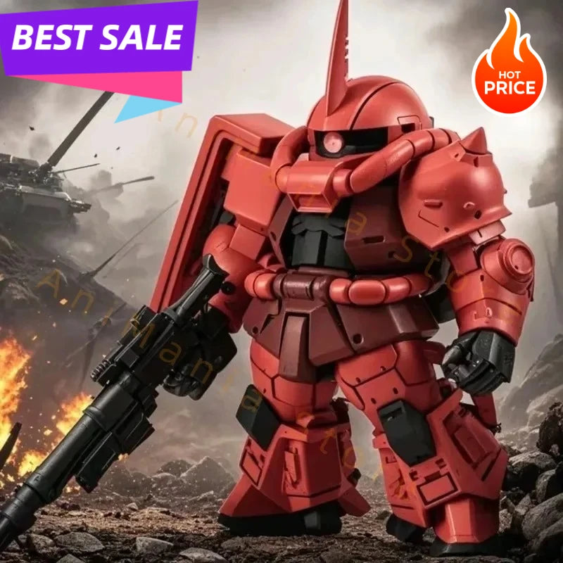 *****Cute Assembly Model Toy Zaku Ii Mass Production een Version Q Version Mobile Suit Robot Model Kit for Ages 8 And above Gift