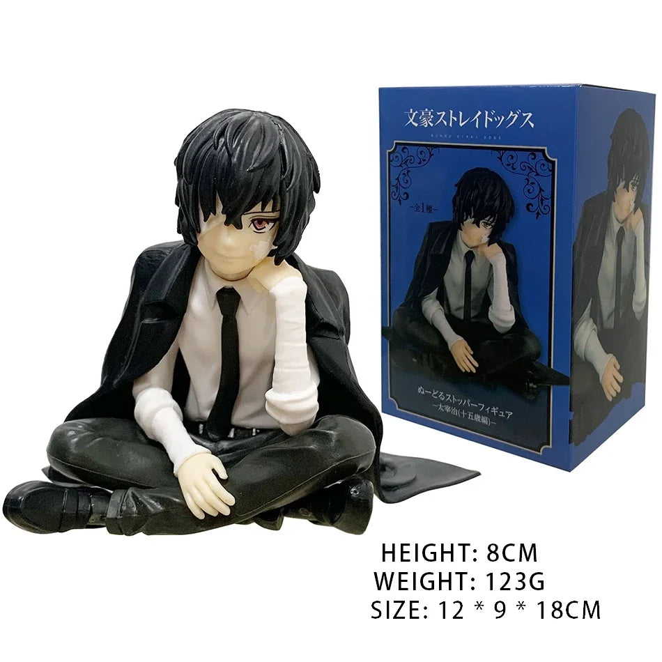FuRyu Bungo Stray Dogs 12cm Dazai Osamu Noodles Press Figure Japanese Cartoon Figurines Collection Cute Toys