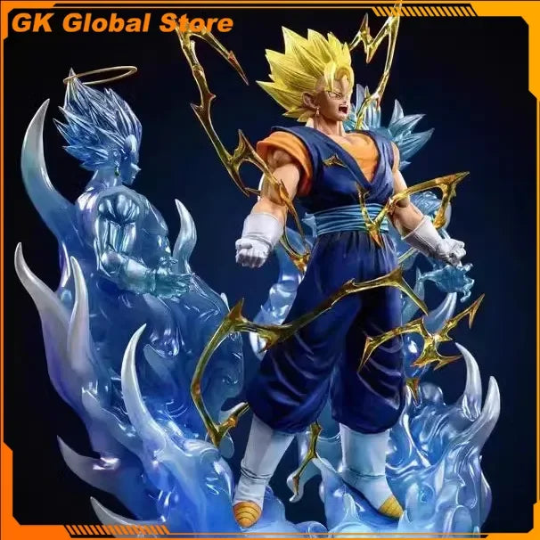 37cm New Original Dragon Ball Anime Figure Vegetto Soul Forging Series Peripheral Resin Model Statue Desktop Ornaments Gift Toys
