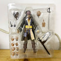 SHFiguats Pirates of the Caribbean Captain Jack Sparrow Action Figure Anime Collectable Model Toy For Christmas Gift