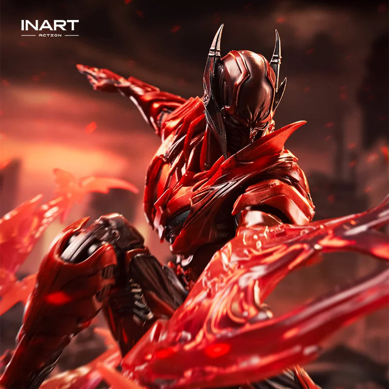 【Pre-sale】 INART 1/12 Scale Red Death Batman Action Figure with FX Base - Dark Nights: Metal Series Comics Collectible Toy